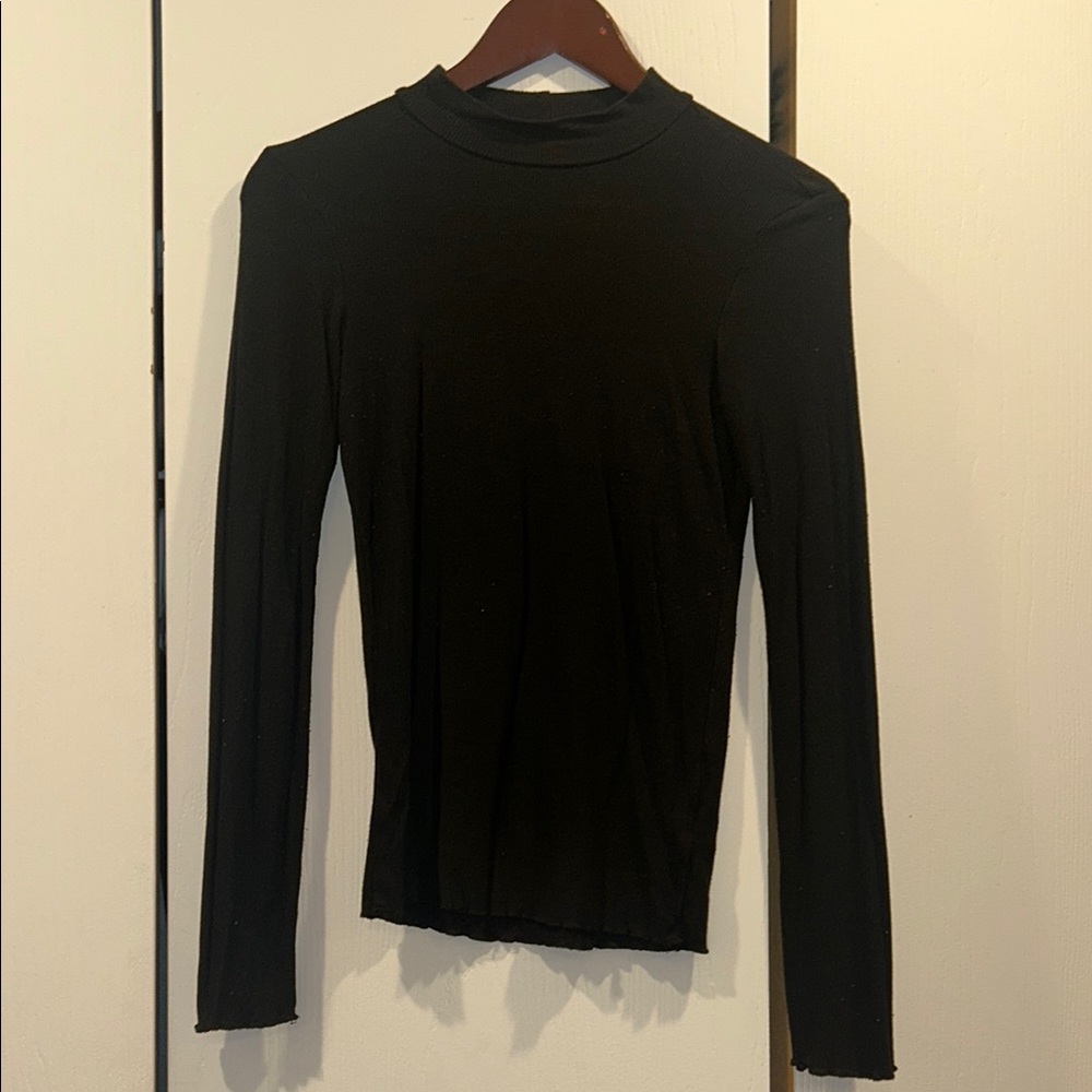 American Eagle Black Long Sleeve Top